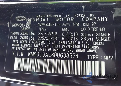 2013 Hyundai Tucson Gls/Limited z USA, uszkodzony, nr VIN KM8JU3AC8DU638574